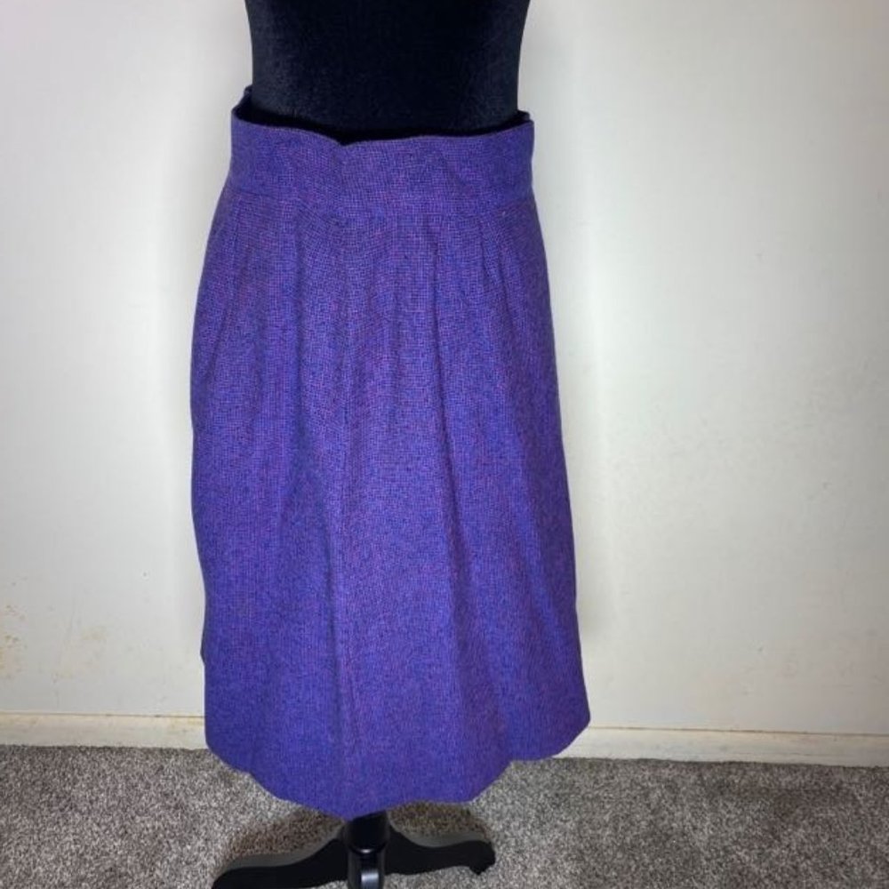 Vintage 70s Heather Wool A-Line Skirt